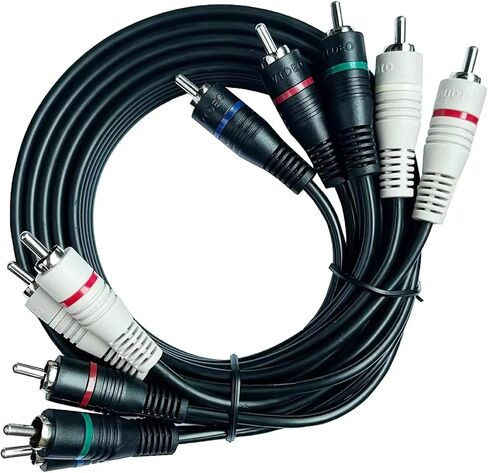 5 RCA Cables 6 feet Component Cable RCA Splitter Audio Video Cable YPbPr RGB AV Cable 1080i Male/Male for DVD STB TV Box HDTV - 1.8m in Saudi Arabia