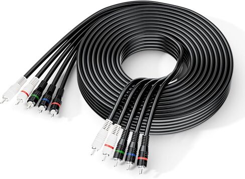 5 RCA Cables 6 feet Component Cable RCA Splitter Audio Video Cable YPbPr RGB AV Cable 1080i Male/Male for DVD STB TV Box HDTV - 1.8m in Saudi Arabia