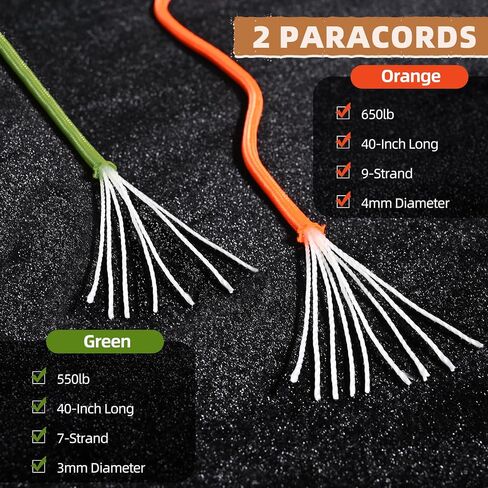 Fire Starter Survival Kit – 4 Ferro Rods (4", 3.2", 2×2.4"), 2 Strikers, 2 Tinder Wicks (13" Each), and 2 Paracords (40“ Each). Flint and Steel Emergency Tool. in Saudi Arabia