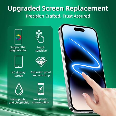 for iPhone 16 Screen Replacement 6.1inch - 3D Touch LCD Display Digitizer Frame Assembly with Repair Tools in Saudi Arabia