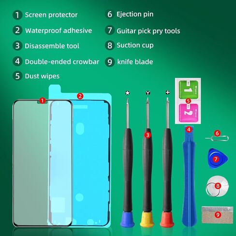for iPhone 16 Screen Replacement 6.1inch - 3D Touch LCD Display Digitizer Frame Assembly with Repair Tools in Saudi Arabia