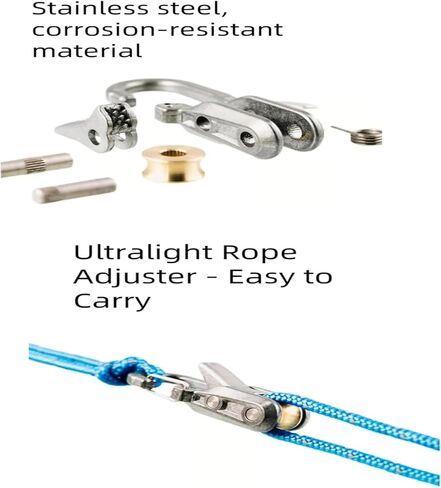 Praisety Rope Adantenter الموتر ، ضابط حبل Praisety ، للتخييم ، الظهر ، القوارب ، التخييم ، خطوط قوارب القوارب (1) in Kuwait