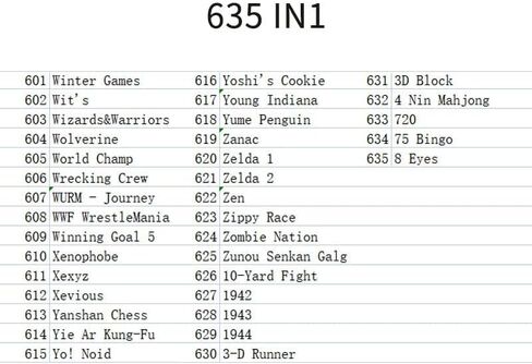 635 في 1 خرطوشة مجموعة الكلاسيكية الكلاسيكية Retro Collection متوافقة مع NES Game Console - Black in Kuwait