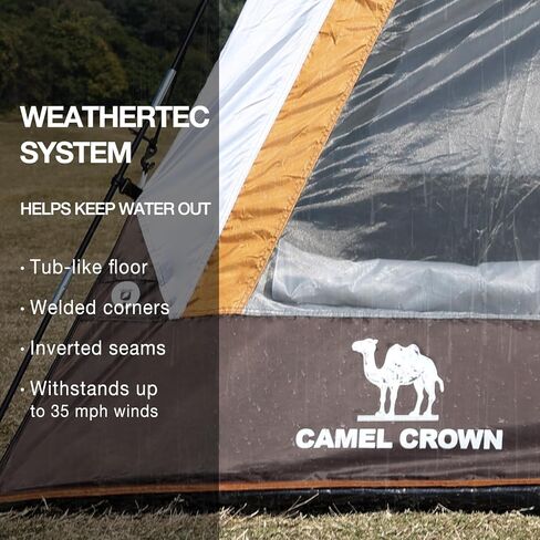 CAMEL CROWN 4/6 شخص خيمة مقاومة للماء خيمة على الظهر المحمولة للظهور للمشي في التخييم في الهواء الطلق in Saudi Arabia