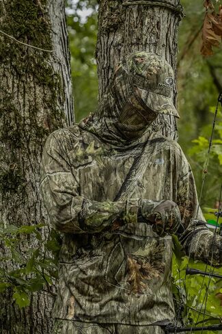 سترة بغطاء رأس مموهة قياسية للرجال من Mossy Oak مصنوعة من الصوف لأداء الصيد in Saudi Arabia
