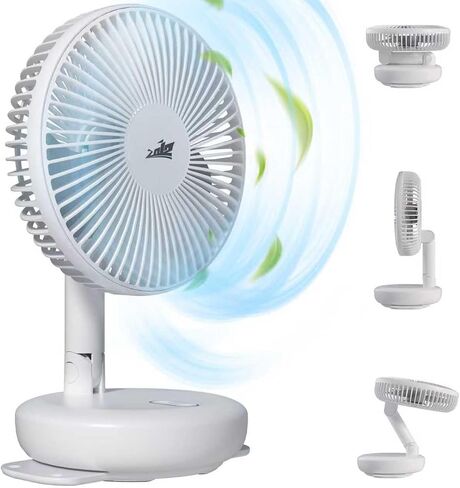 ZOIZ RV Wall Mount Fan, 12V Oscillating with LED Light, Quiet Wall Mounted for Camper Van Bedroom, Living Room & Kitchen, Portable Travel Trailer Cooling for Class B/C RV, Car, Boat, Van Life in Saudi Arabia