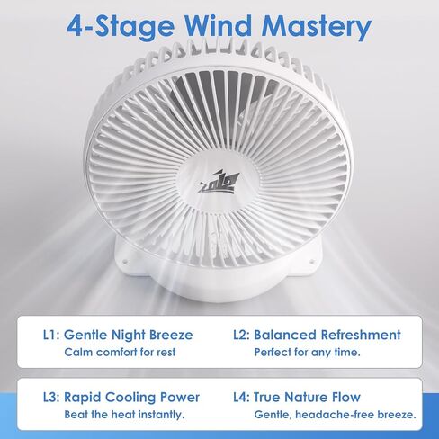 ZOIZ RV Wall Mount Fan, 12V Oscillating with LED Light, Quiet Wall Mounted for Camper Van Bedroom, Living Room & Kitchen, Portable Travel Trailer Cooling for Class B/C RV, Car, Boat, Van Life in Saudi Arabia