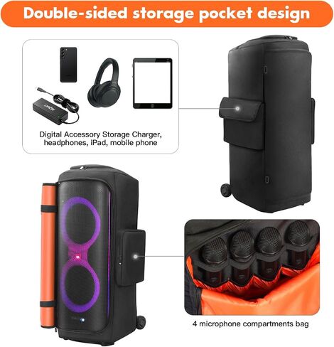 Speaker Cover Compatible with JBL PartyBox 320/PartyBox 310 | Scratch-Resistant, Dustproof, Portable Case with Storage Bag for Outdoor Party Speaker in Saudi Arabia