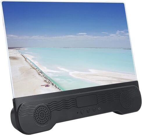 14 Screen Magnifier for Smartphone with Bluetooth Speaker, 3D HD Mobile Phone Magnifying Projector Screen Enlarger, Video Amplifier Stand Bracket for Movies, Videos and Gaming in Saudi Arabia