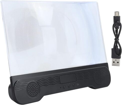 14 Screen Magnifier for Smartphone with Bluetooth Speaker, 3D HD Mobile Phone Magnifying Projector Screen Enlarger, Video Amplifier Stand Bracket for Movies, Videos and Gaming in Saudi Arabia