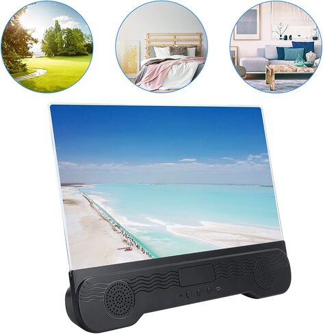 14 Screen Magnifier for Smartphone with Bluetooth Speaker, 3D HD Mobile Phone Magnifying Projector Screen Enlarger, Video Amplifier Stand Bracket for Movies, Videos and Gaming in Saudi Arabia