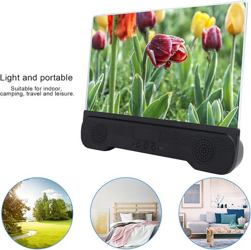 14 Screen Magnifier for Smartphone with Bluetooth Speaker, 3D HD Mobile Phone Magnifying Projector Screen Enlarger, Video Amplifier Stand Bracket for Movies, Videos and Gaming in Saudi Arabia