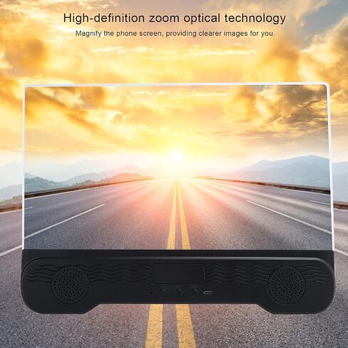 14 Screen Magnifier for Smartphone with Bluetooth Speaker, 3D HD Mobile Phone Magnifying Projector Screen Enlarger, Video Amplifier Stand Bracket for Movies, Videos and Gaming in Saudi Arabia