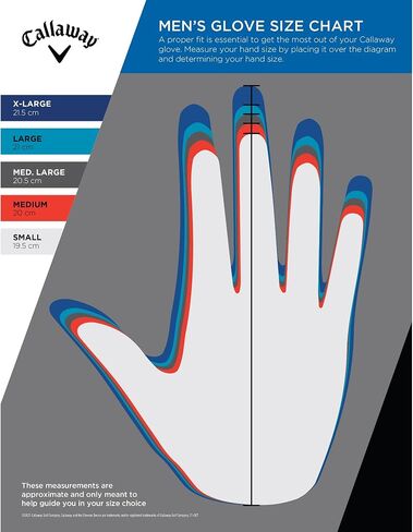 قفاز جولف صناعي فاخر من Callaway Weather Spann (أبيض، عبوتان، كاديت (أصابع أقصر)، كبير، يمكن ارتداؤه على اليد اليسرى) in Saudi Arabia