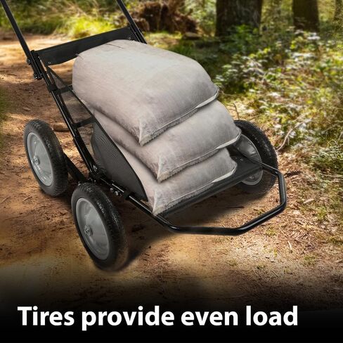 G-PLUS 500 Pounds Capacity Foldable Multi Use Deer Game Recovery Cart Utility Gear Dolly with 4 Oversized Wheels All Terrain Cart in Saudi Arabia