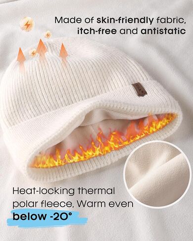 FURTALK Beanie Hats for Women Men Fleece Lined Winter Hats Soft Warm Womens Beanies for Winter in Kuwait