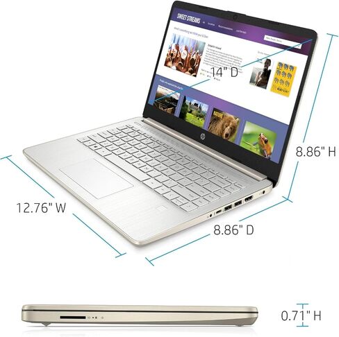 HP Student and Home Comptop مع Microsoft 365 ، ذاكرة الوصول العشوائي 16 جيجا بايت ، تخزين 1.1 تيرابايت (64 جيجابايت SSD مع سعة سحابة خارجي 64 جيجابايت) ، فريس ، فوز 11 W/O - سماعات الأذن - مثالية للعمل واللعب in Saudi Arabia