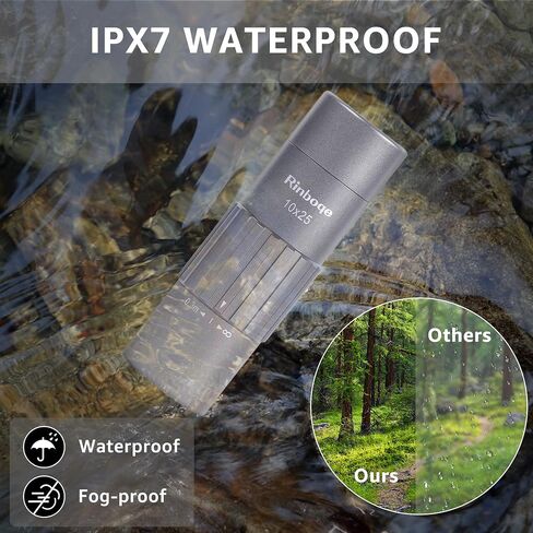 10x25 تلسكوب أحادي ، جيب صغير صغير الحجم مضغوط محمولة محمولة محمولة خفيفة الوزن ED Glass HD البصريات BAK-4 PRISM عالية الطاقة مقاومة للماء للبالغين التخييم مراقبة الطيور السفر in Saudi Arabia