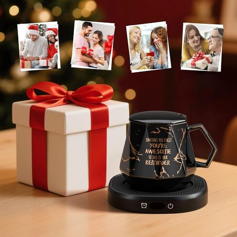 Coffee Mug Warmer Set Smart Electric Heated Cup Beverage Tea Candle Plate in Kuwait