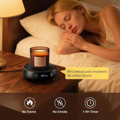 Mug Warmer for Desk, Electric Coffee Cup Warmer 8H Auto Shut Off Candle Warmer for Home Office, Smart Tea Beverage Coffee Warmer with 3 Temperature Setting, Wax Melt Warmer Scented Oil Wax Cube Melter in Kuwait
