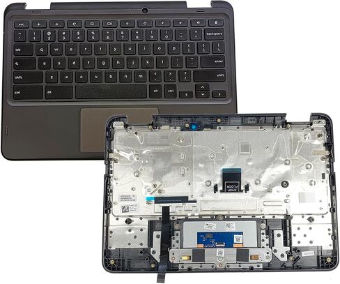 Replacement for Dell Chromebook 3100 2in1 Laptop Upper Top Cover Case Palmrest Keyboard Touchpad Assembly Part with-Camera 0WFYT5 WFYT5 in Saudi Arabia