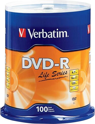 Ferbatim® Life Series DVD-R Disc Findle ، حزمة 100 in Saudi Arabia