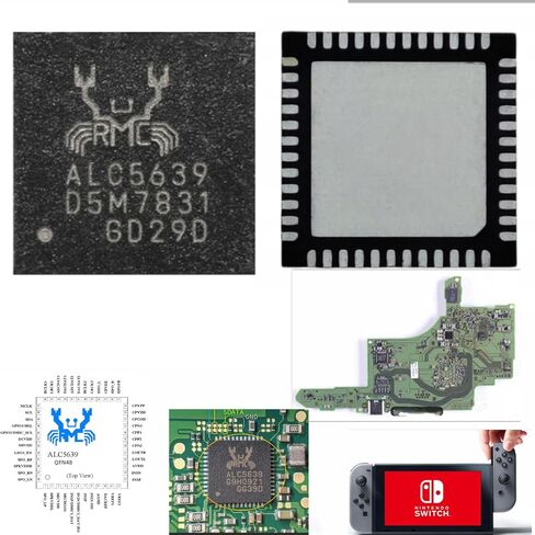 Hailue ALC5639 Audio chip IC, Switch Game Console Motherboard Chip, ALC5639-CGT QFN48 Audio IC/Sound Card Conversion Chip Game Console Motherboard Accessories, Integrated Circuits.(1pcs) in Saudi Arabia