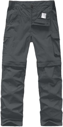Boys Cargo Pants Kids' Hiking Quick Dry Lightweight Convertible Youth Waterproof Outdoor Camping Fishing Scout Pants in Saudi Arabia
