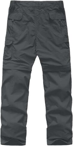 Boys Cargo Pants Kids' Hiking Quick Dry Lightweight Convertible Youth Waterproof Outdoor Camping Fishing Scout Pants in Saudi Arabia
