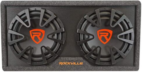 ROCKVILLE RG212CA V2 2000W DUAL 12 "Vateed Powered Car Supwoofer العلبة + طقم أمبير in Saudi Arabia