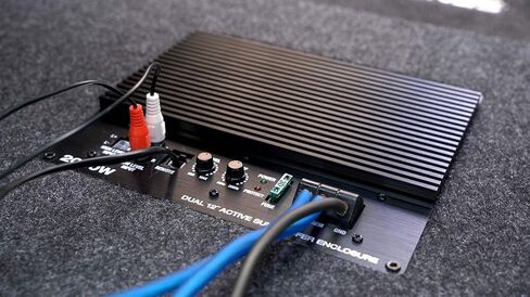 ROCKVILLE RG212CA V2 2000W DUAL 12 "Vateed Powered Car Supwoofer العلبة + طقم أمبير in Saudi Arabia