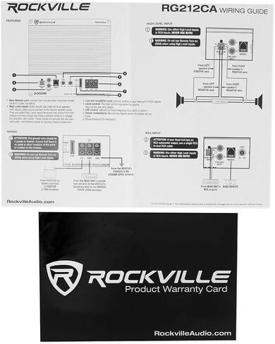 ROCKVILLE RG212CA V2 2000W DUAL 12 "Vateed Powered Car Supwoofer العلبة + طقم أمبير in Saudi Arabia