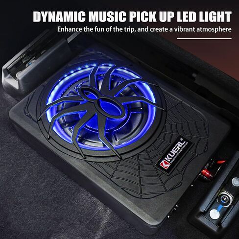 1000 واط ضئيلة تحت مقعد مضخم صوت مدعوم للسيارات ، SUB AUDIO SUB بنيت في مكبر صوت AMP ، مع أنبوب باس LED LED Blue LED (الأسلاك السريعة) in Kuwait