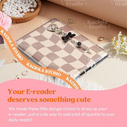 Kaciola Charm Chains for Kindle, Cute Phone Charm Chains Bracelets Accessories for Readers Booklovers Women Men, Charms Compatible for E-Reader/Phone/Paper White (D01-D05) in Kuwait