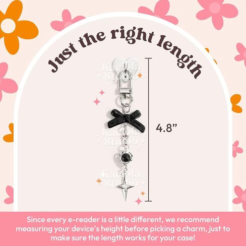 Kaciola Charm Chains for Kindle, Cute Phone Charm Chains Bracelets Accessories for Readers Booklovers Women Men, Charms Compatible for E-Reader/Phone/Paper White (D01-D05) in Kuwait