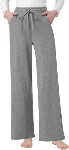 سراويل بيجامة نسائية من LAPASA كاجوال واسعة الساق فضفاضة مع جيب برباط للتأمل وصالة اليوغا بالازو قابلة للتمدد ومريحة L59/L98 in Kuwait