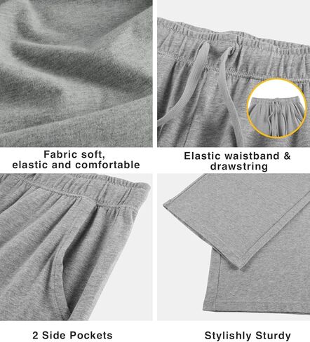 سراويل بيجامة نسائية من LAPASA كاجوال واسعة الساق فضفاضة مع جيب برباط للتأمل وصالة اليوغا بالازو قابلة للتمدد ومريحة L59/L98 in Kuwait