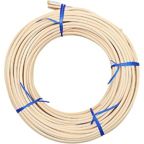 #8 Reed Spline 65 Feet x 3/16 Inches Cane Webbing for Weaving, Cane Webbing for Chair Repair, Strong Permeable Cane Webbing Roll for Winding, Modeling, Decoration, Weaving, Aromatherapy