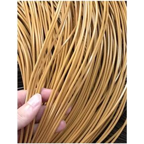 295ft/90m 2.5mm Round Synthetic Rattan Coffee Color, Plastic Wicker Repair Kit, Wicker Basket DIY Weaving Material