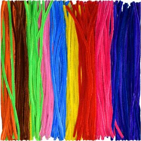 Glitter Multiple Colors Pipe Cleaners Chenille Stems (100 Pack) for DIY Art Decorations Creative Craft (6 mm x 12 Inch)