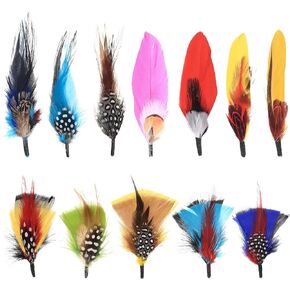 Hat Feathers, 12 Pcs Natural Feathers, Mixed Assorted Cowboy Hats Feathers, Crafts Feathers for Men Hats, Western Cowboy Hats, Fedoras, DIY Centerpieces Crafts Dream Catcher Decorations