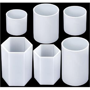 Candle Molds for Candle Making, 4PCS Cylinder Silicone Candle Molds and 2PCS Hexagon Silicone Candle Molds for Making Candle, DIY Craft