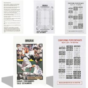 Card Centering Grading Tool, Sports Cards Grading Kit, Includes Two Sets of Sports Trading Cards Measuring Tools.