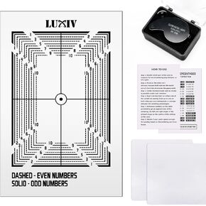 Luxiv Card Grading Centering Tool Kit, Card Center Tool with 30X Magnifying Tool, 2 Pcs Clean Cloth, Centering Guide Card Tools