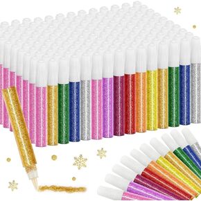 Resurhang 20 Pcs Glitter Glue Pens Bulk 10 Colors Rainbow Glue Stick for Crafts Back to School Gifts Supplies for DIY Arts, Projects Scrapbooking, Cards Decorating Supplies