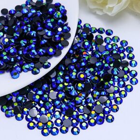 2000PCS 4mm Resin Flatback Rhinestone, Hot Pink/Rose AB Color Flatback Jelly Resin Rhinestones for Mugs, Bottles, Tumblers, Craft Decoration, Loose Bling Glitter Diamond Stone