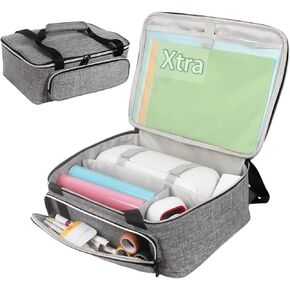 LOPASA Carrying Case for Cricut Joy Xtra, Tote Bag for Extra Machine Storage, Dust Cover, and Travel Carry, Xtra Accessories Bundles Organization and Protection, Store Various Supplies(Grey)