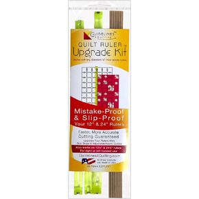 Guidelines4Quilting Quilt Ruler Upgrade Kit – Works with 12- and 24-inch Quilting Rulers to Cut Precise Strips and Squares in 1/8-inch Increments – No Fabric Waste – Non-Slip – Left-Handed Friendly