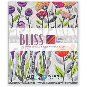 Aurifil Bliss by Barbara Pershing Island Batik Thread Set, 10 Small Spools 40 Weight