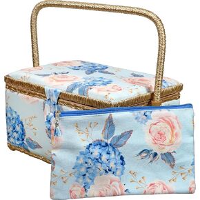 SINGER Sew'n Stow Sewing Basket and Zipper Pouch-Hydrangeas Print 00045 in Saudi Arabia